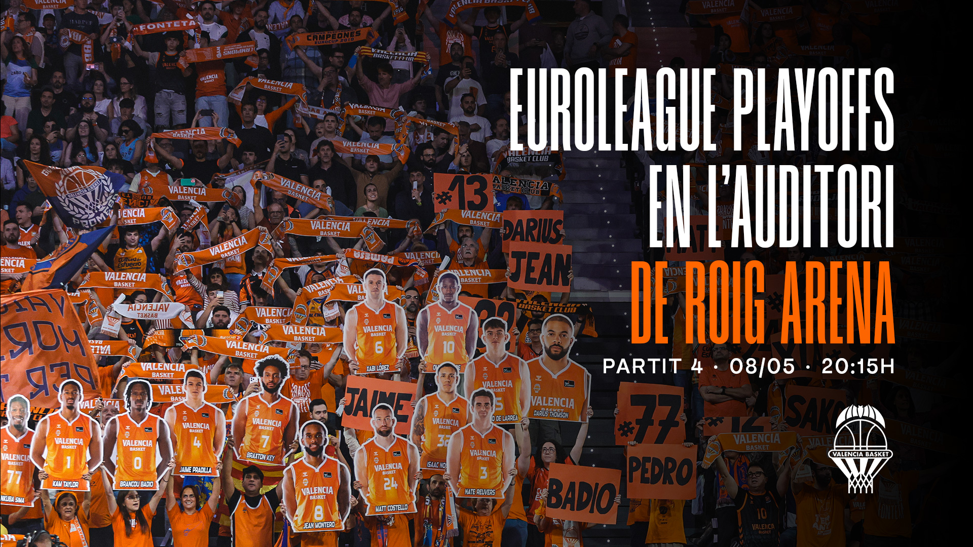 ¡Ven a ver el cuarto partido del PlayOff EuroLeague al Auditorio Roig ...